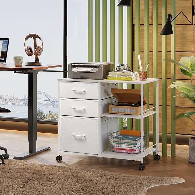 DEVAISE 3 Drawer File Cabinet - Image 2