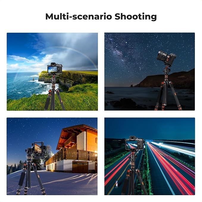 K&F Concept 60 inch Carbon Fiber Camera Tripod, Super Lightweight Compact - Image 8