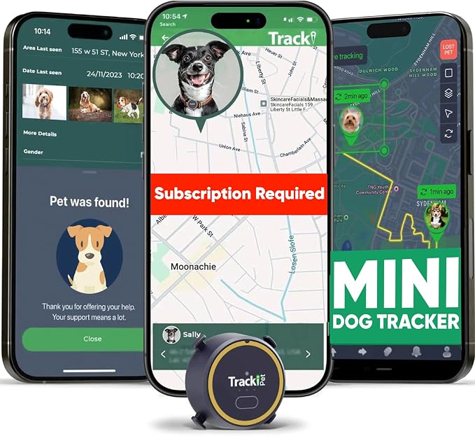 Tracki Dog Tracker, Subscription Required, Cancel Anytime – Keep Your Dog Safer by Tracki