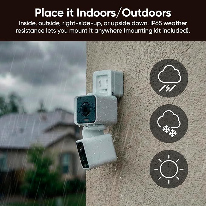 WYZE Duo Cam Pan Indoor/Outdoor IP65 2K 360° Pan/Tilt Smart Home Security Camera - Image 8