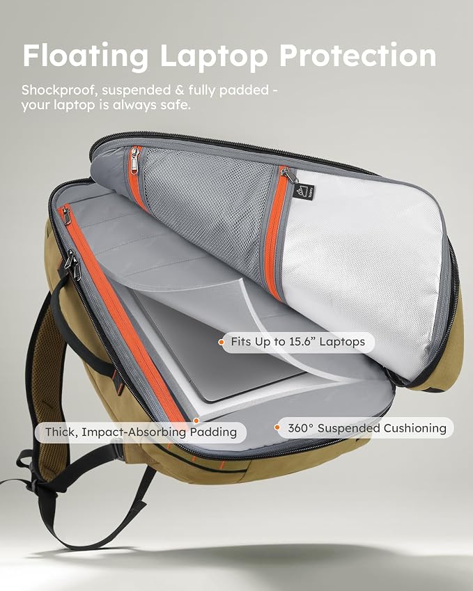 Tolaccea Travel Backpack for Men Women, 40L-50L Carry On Backpack - Image 3