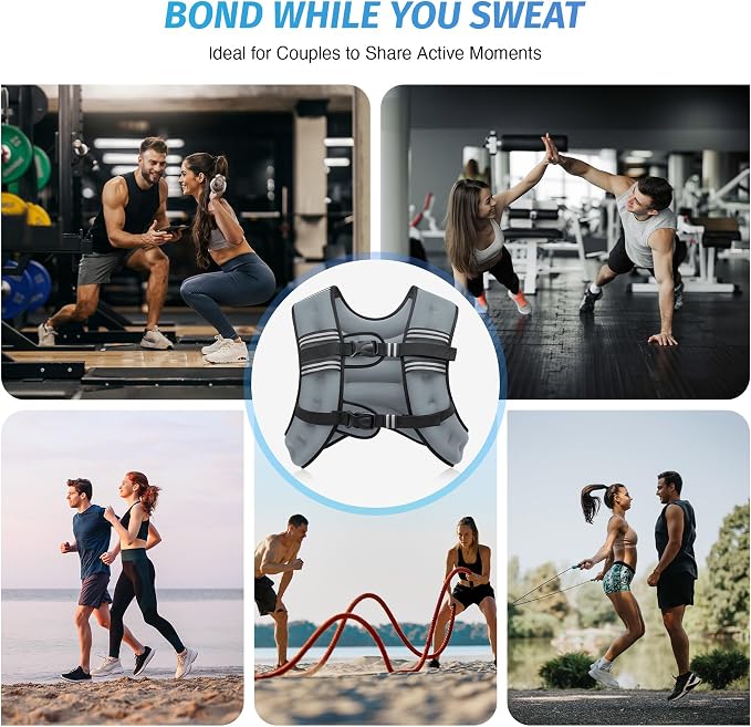 ZELUS Weighted Vest, 6lb/8lb/12lb/16lb/20lb/25lb/30lb Weight Vest - Image 5