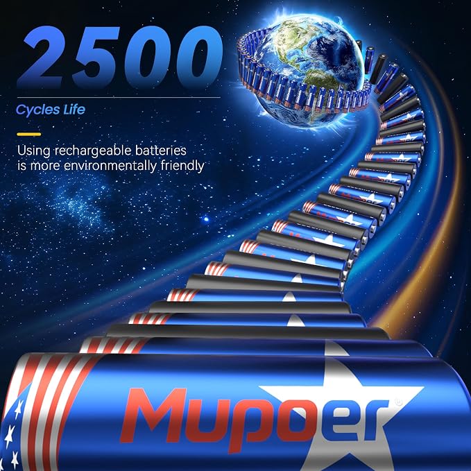 Mupoer Rechargeable AA Batteries - Image 7