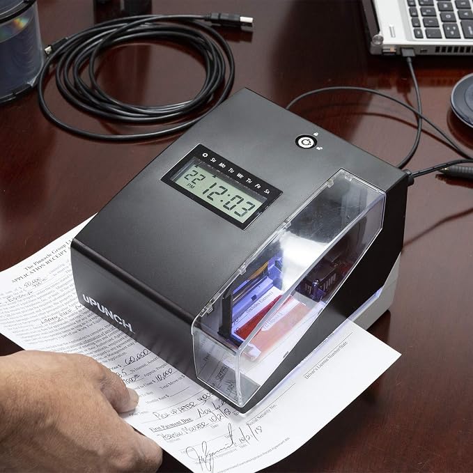 uPunch CR1000 Digital Time Clock and Date Stamp - Image 4