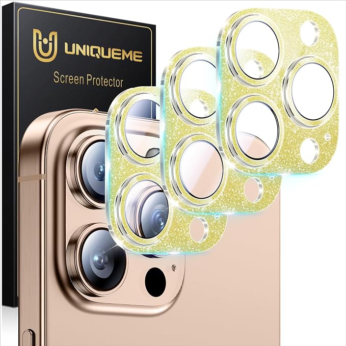 UniqueMe for 3 Pack iPhone 16 Pro/iPhone 16 Pro Max Camera Lens Protector by UniqueMe