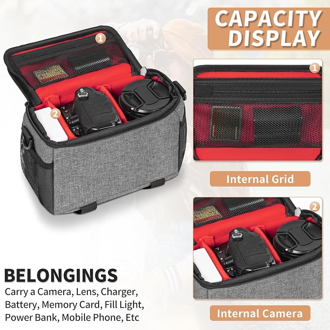 Camera Carrying Bag, Anti-Shock Camera Case Bag - Image 5