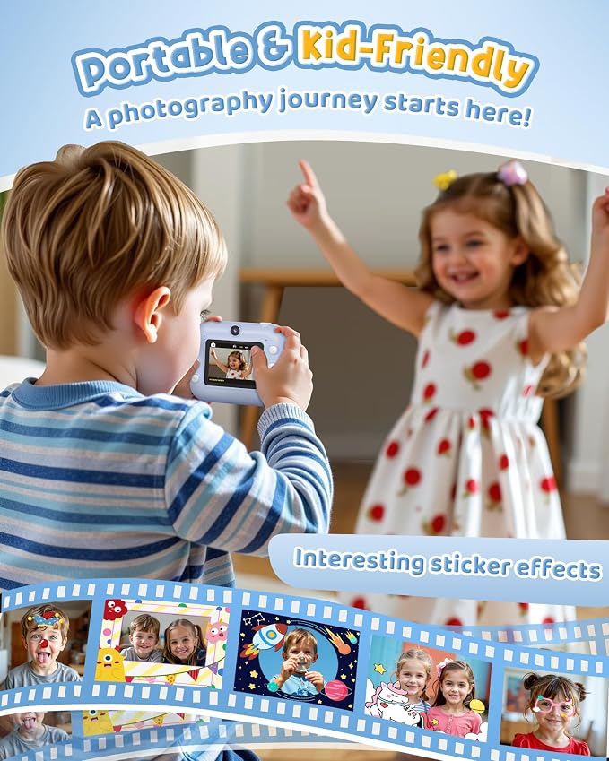 Instant Camera, Front Rear Dual Selfie Kids Camera - Image 9