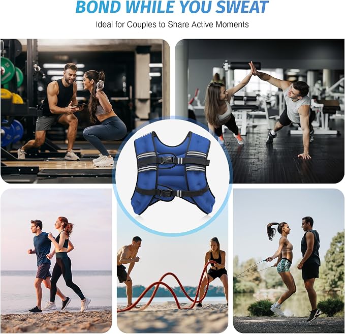 ZELUS Weighted Vest, 6lb/8lb/12lb/16lb/20lb/25lb/30lb Weight Vest - Image 4