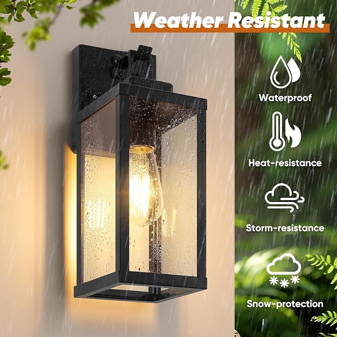 BesLowe 14” Upgraded Motion Sensor Outdoor Wall Lights, Dusk to Dawn Porch - Image 5