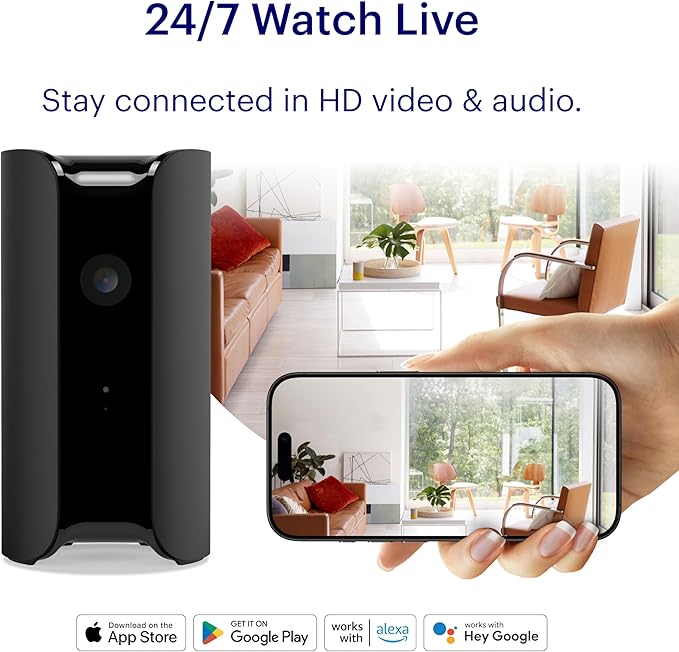 Canary View Indoor Home Security Camera 1080p HD WiFi IP | 24/7 Watch Live Video - Image 2