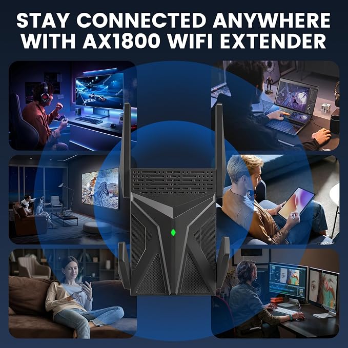 WiFi 6 Extender Signal Booster for Home, AX1800 Dual-Band Wireless Repeater - Image 7