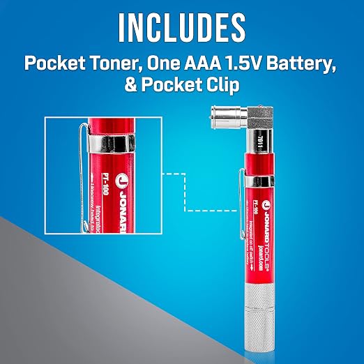 Jonard Tools PT-100 Coax Cable Wire Tracer Pocket Continuity Tester & Toner - Image 6