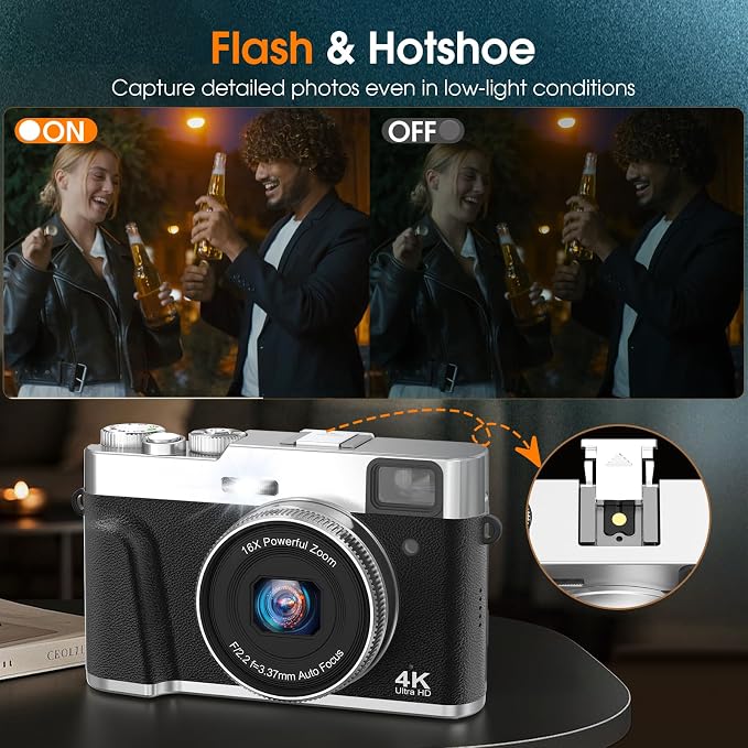 4K Digital Camera for Photography Autofocus, 48MP Vlogging Camera - Image 8