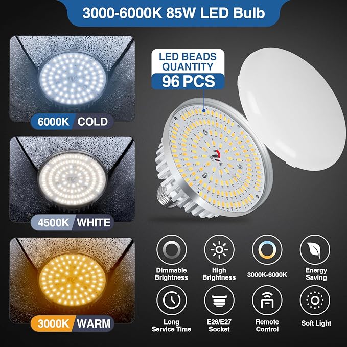 EMART Softbox Lighting Kit, 3000K-6000K 85W LED Bulbs - Image 2