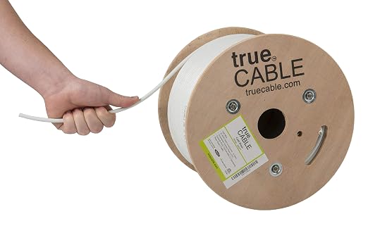 trueCABLE Cat6 Riser, 23AWG 4 Pair Solid Bare Copper, ETL Listed, Unshielded by trueCABLE
