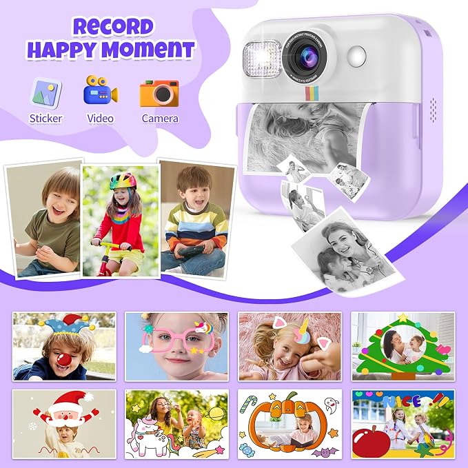 BOFIDAR Instant Print Camera for Kids, Children Digital Camera Video Toddler - Image 5