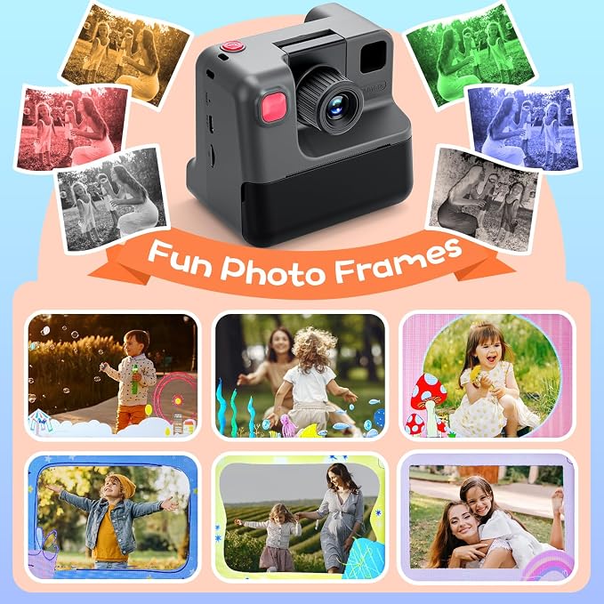 Instant Print Camera for Kids, 1080P Kids Instant Cameras, HD Digital Video - Image 4