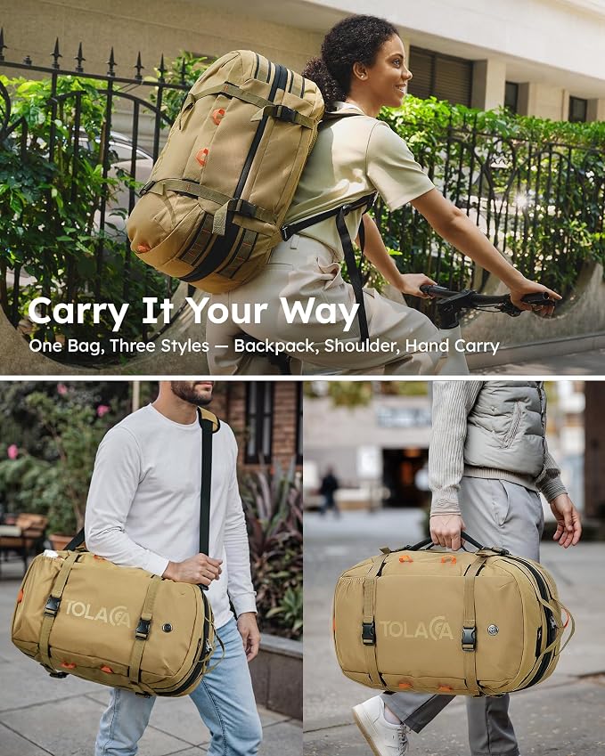 Tolaccea Travel Backpack for Men Women, 40L-50L Carry On Backpack - Image 2