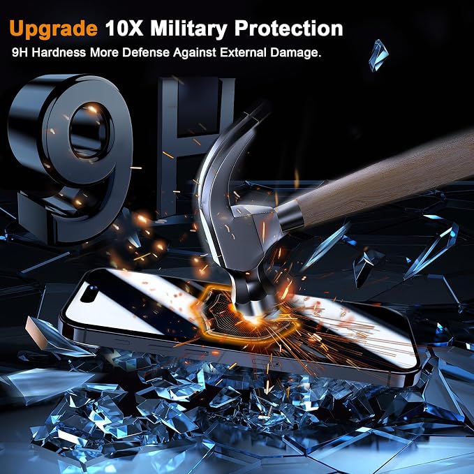 QHOHQ 3 Pack Screen Protector for iPhone 15 Pro Max - Image 5