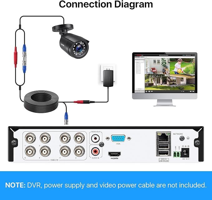 ZOSI 1080P 4 Pack HD TVI Security Cameras, 80ft Night Vision, Outdoor Indoor - Image 7
