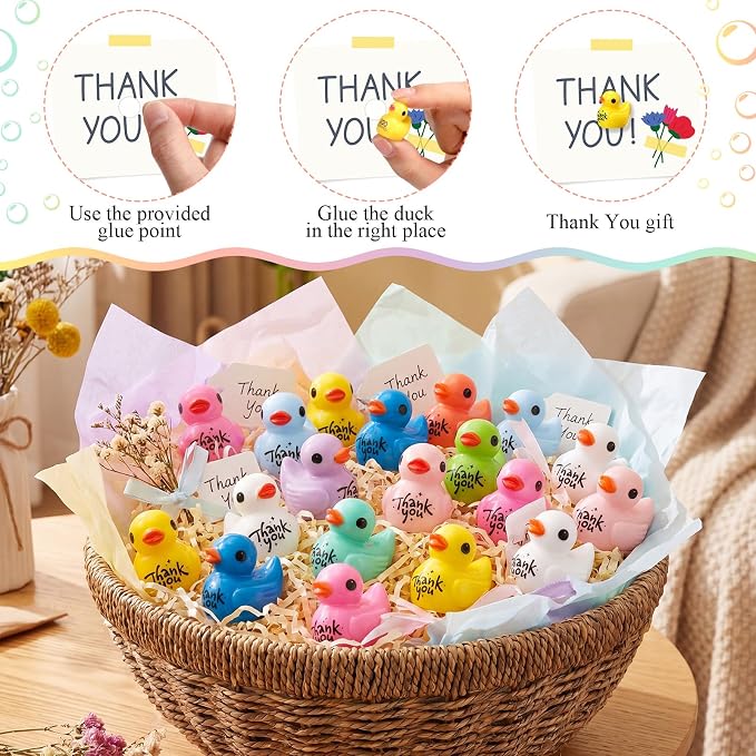 Skylety 120 Pcs Thank You Gifts Resin Ducks Employee Appreciation Gifts - Image 3