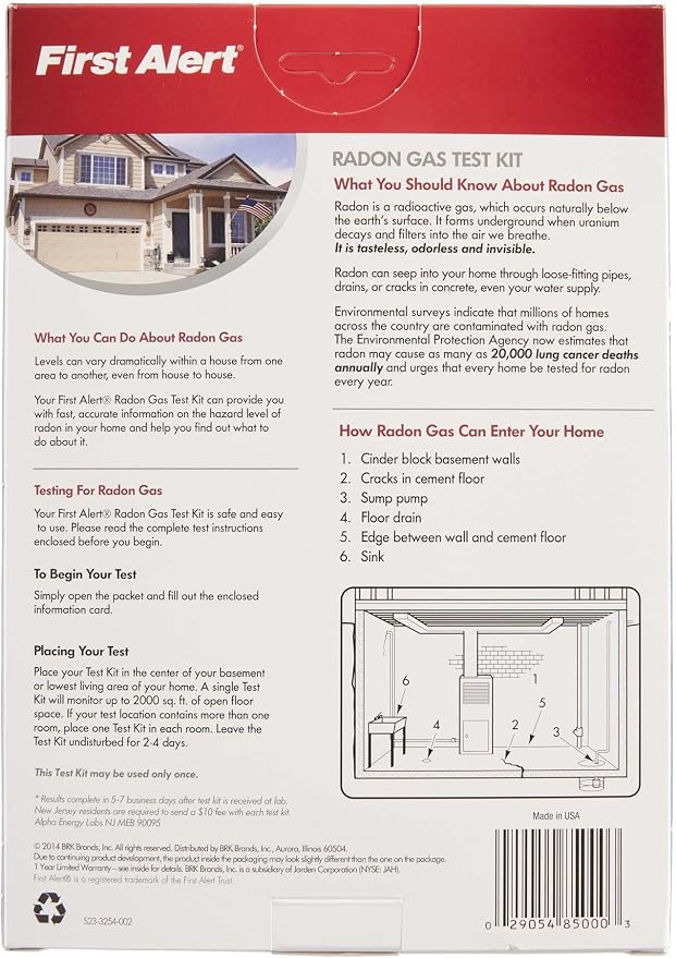 First Alert Radon Gas Test Kit - Image 2
