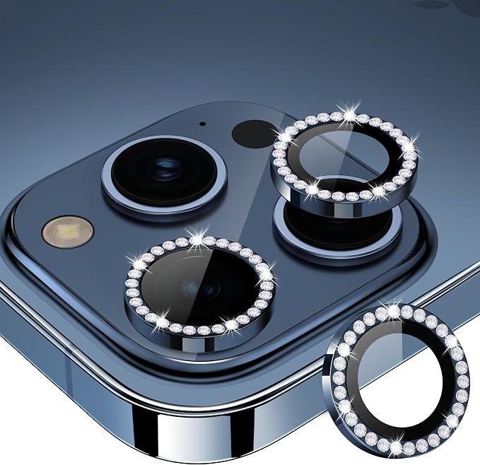 for iPhone 15 Pro/iPhone 15 Pro Max Camera Lens Protector Bling Individual by Xfilm