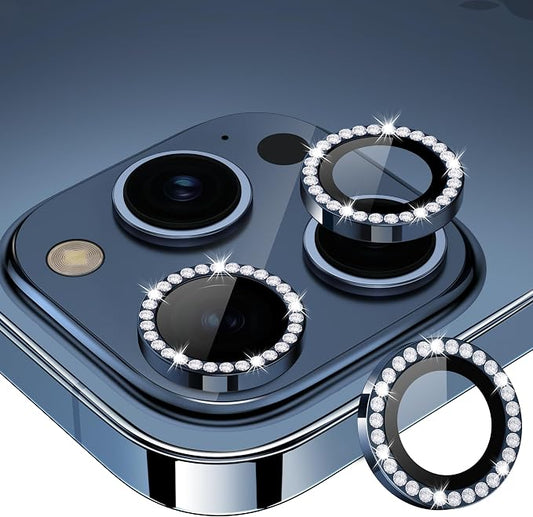 for iPhone 15 Pro/iPhone 15 Pro Max Camera Lens Protector Bling Individual by Xfilm