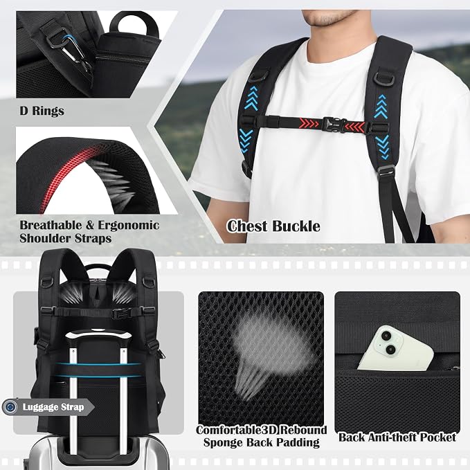 SDYSM Camera Backpack, Hardshell DSLR/SLR Camera Bag - Image 6