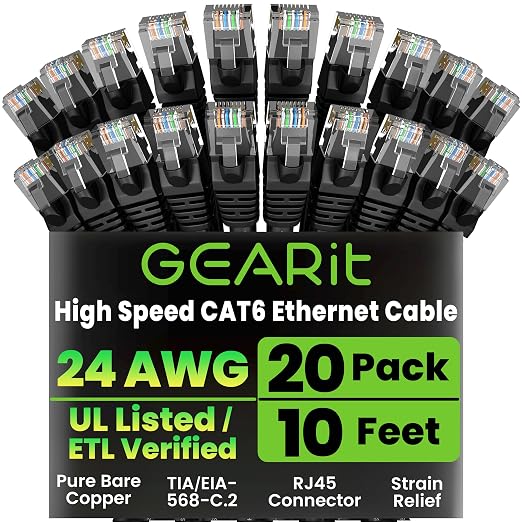 GEARit Cat 6 Ethernet Cable Pack by GEARit