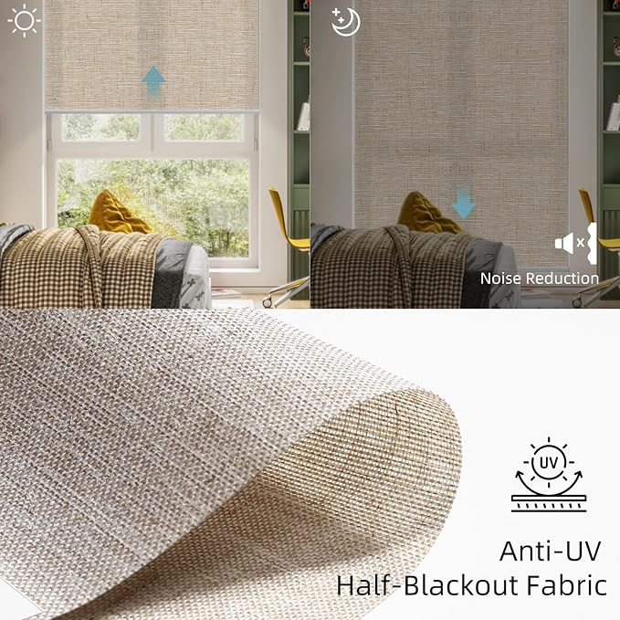 SmartWings Motorized Light Filtering Shades, Work - Image 6