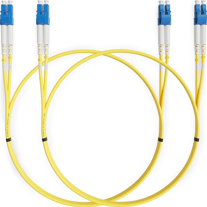 BEYONDTECH 2m LC to LC Fiber Patch Cable – UPC Single-Mode Duplex Fiber Optic by Beyondtech