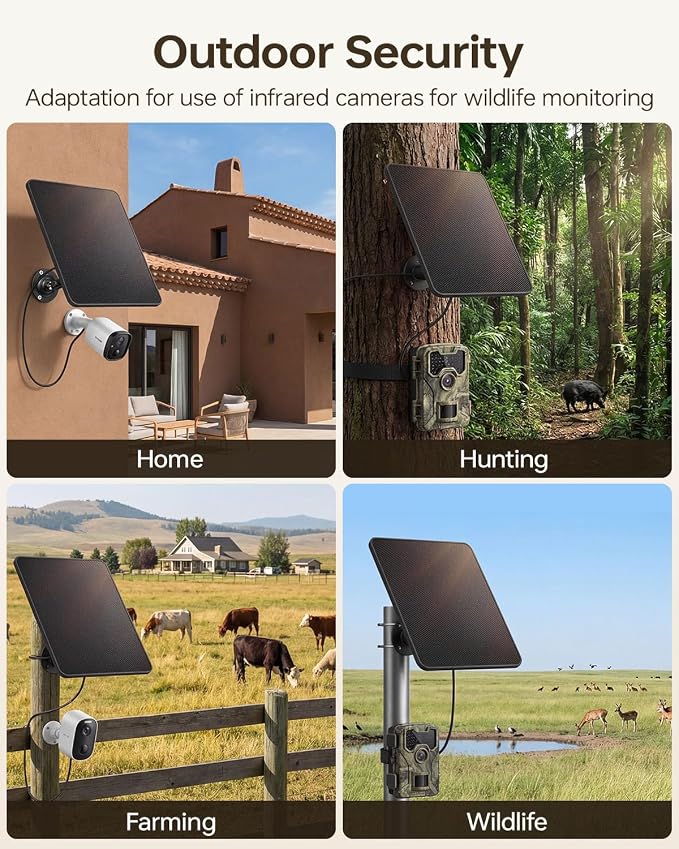 6W Solar Panel for Security Cameras – Solar Battery Charger - Image 9