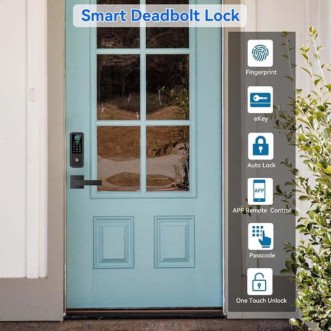 Keyless Entry Door Lock with Handle Set, Smart Front Door Lock with Keypad Set - Image 2