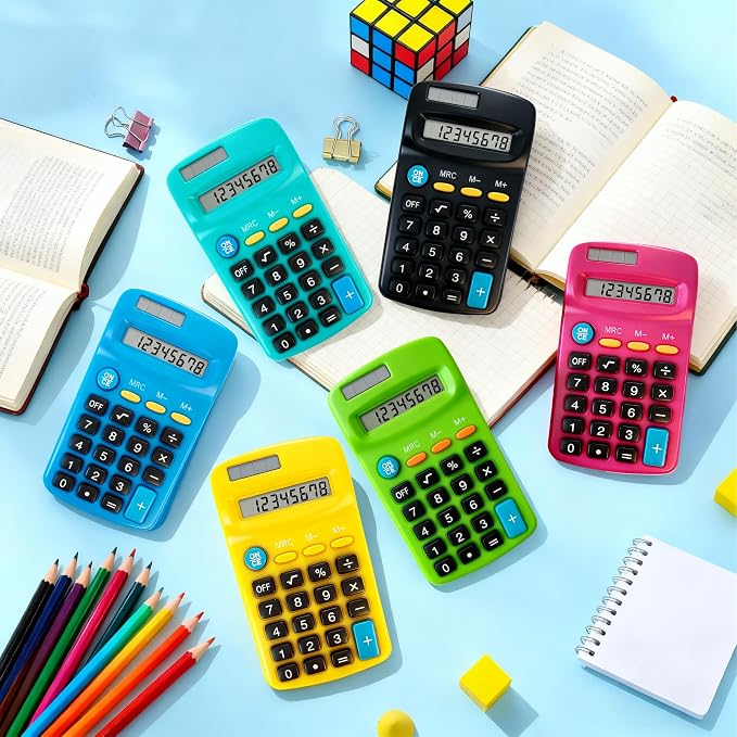 18 Pack Small Calculator Bulk: 8 Digit Hand Held Basic Calculator Solar Battery - Image 6