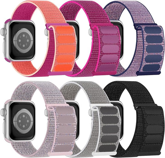 6 Pack Sport Nylon Loop Band Compatible by Honeystraper