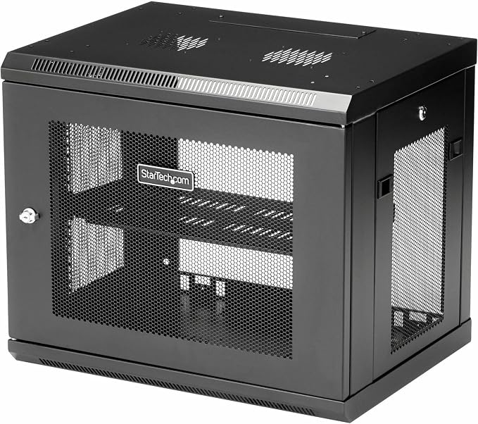 StarTech.com 2-Post 9U Wall Mount Network Cabinet w/ 1U Shelf, Ships Fully by StarTech