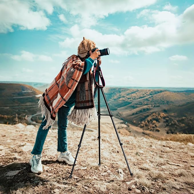 71″ Camera Tripod Aluminum Tall Tripod Stand Compatible - Image 8