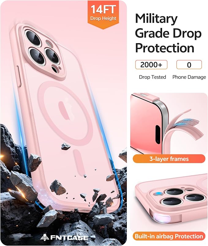 FNTCASE for iPhone 14 Pro Case: Translucent Matte Cases - Image 5
