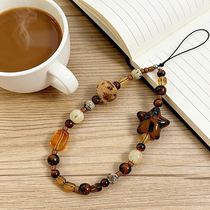 Cute Beaded Camera Wrist Strap for Phone, Digital Camera Charm Lanyard - Image 3