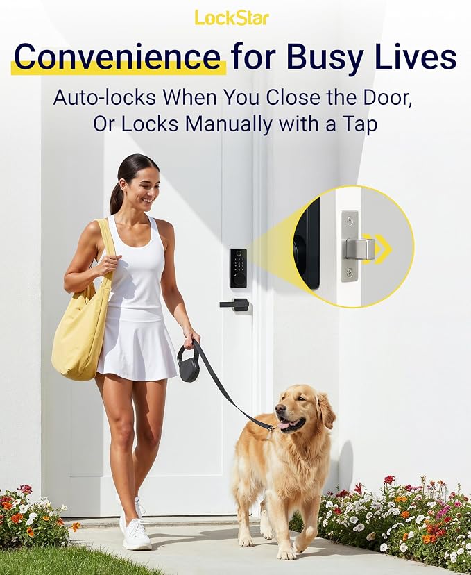 LOCKSTAR® Smart Door Lock • Keyless Entry Deadbolt Door Lock • Multiple Entry - Image 4
