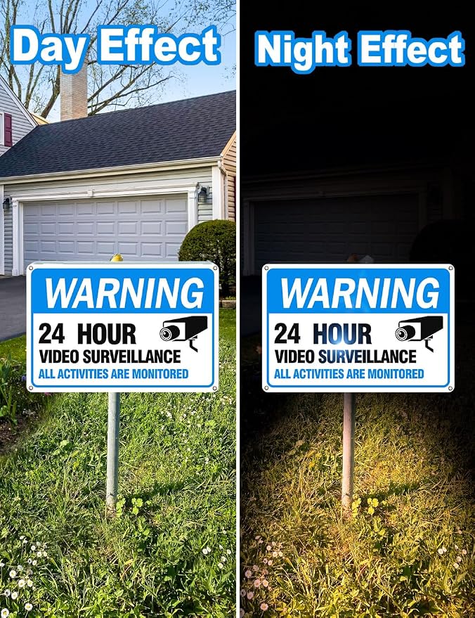 Video Surveillance Sign, Reflective and Waterproof Material 24 Hour - Image 6