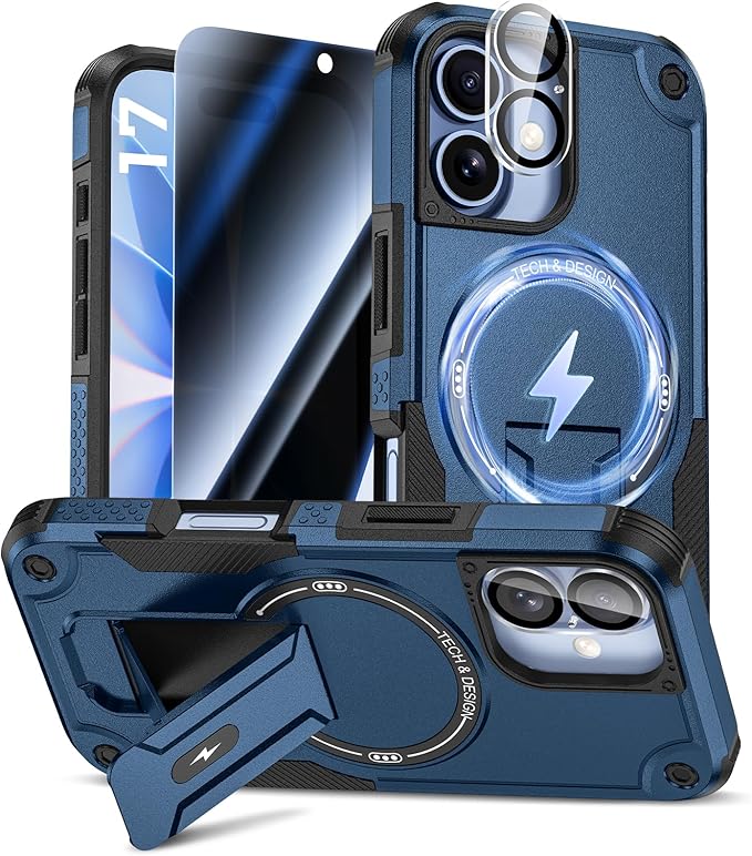 Goton for iPhone 17 Case with Privacy Tempered Glass Screen Protector & Camera by Goton