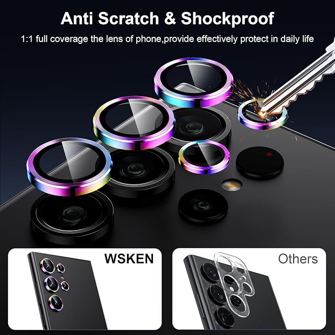 WSKEN for Samsung Galaxy S24 Ultra Camera Lens Protector, Ultra Thin Scratch - Image 3