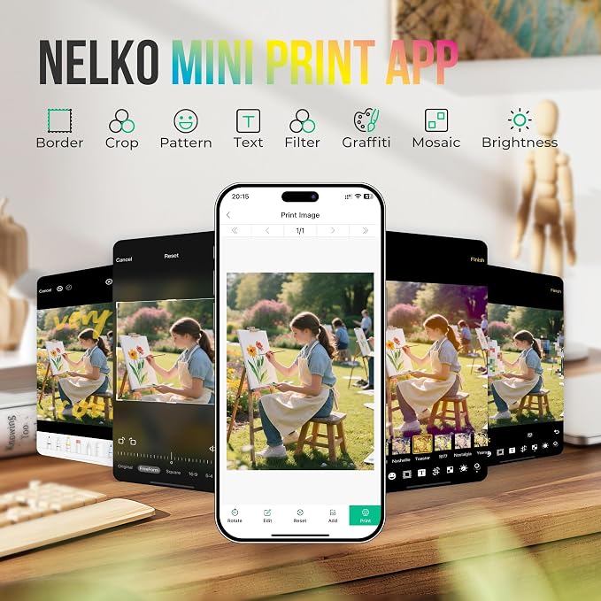 Nelko Photo Printer, 2x3 Portable Wireless Smartphone Printer, PP01 Mini Color - Image 4