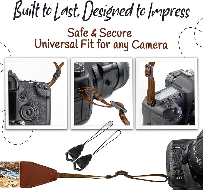 Art Tribute Travel Camera Strap World Map - Image 7