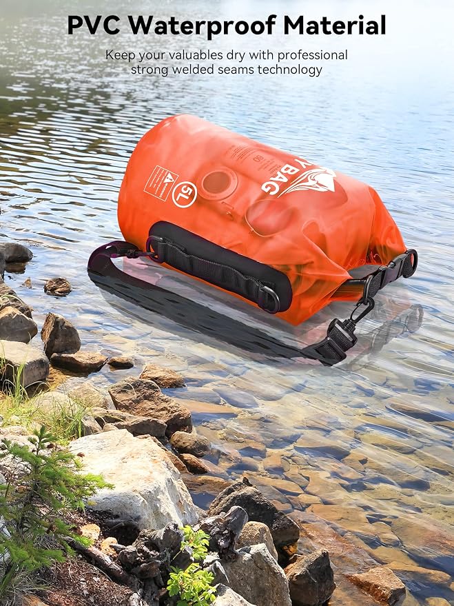 HEETA Dry Bag Waterproof for Women Men, 5L/10L/20L/30L/40L Roll Top Lightweight - Image 3