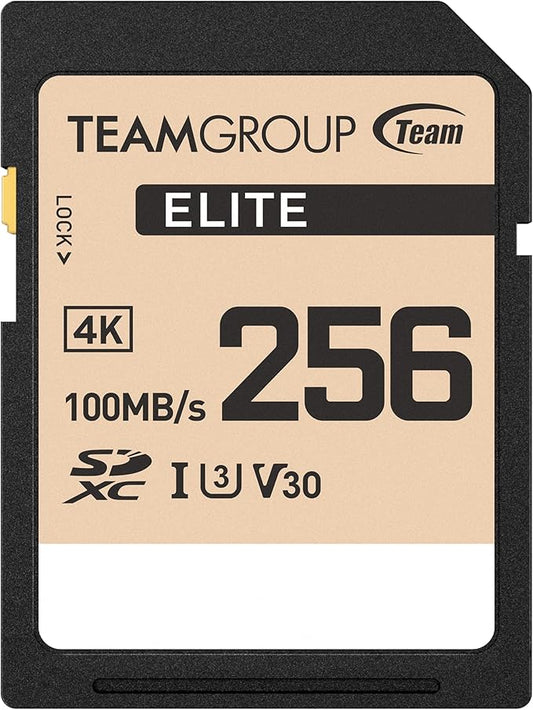 TEAMGROUP Elite 256GB UHS-I U3 V30 UHD Read Speed up to 100MB/s SDXC High Speed by TEAMGROUP