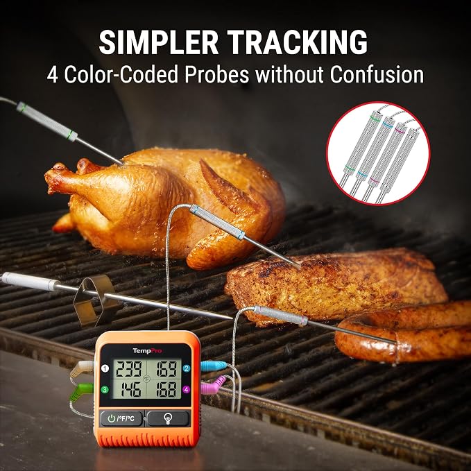 TempPro TP829 1000ft Wireless Meat Thermometer Digital - Image 4