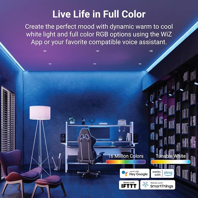 HALO 4 in Smart Wi-Fi Recessed LED Downlight Connected by WiZ Pro - Image 4